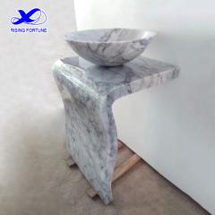 lavabo de pedestal de mármol de carrara