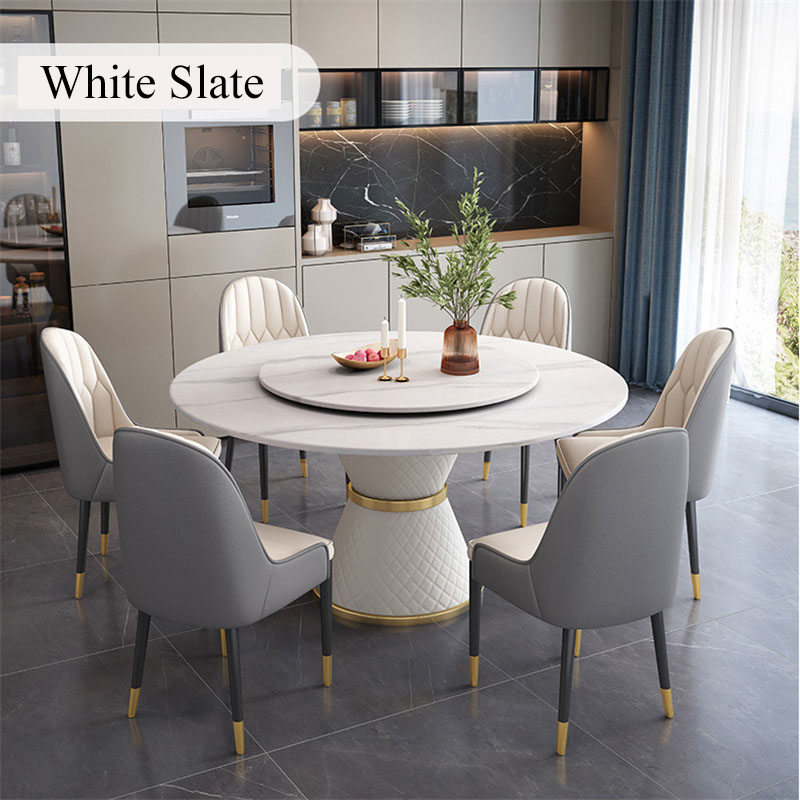 round sintered dining table