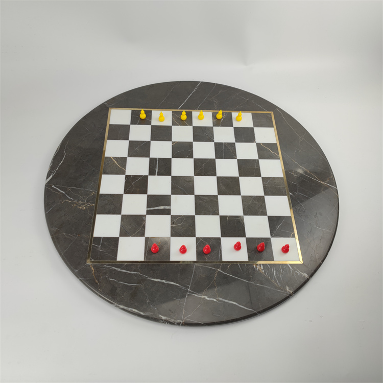 round marble chess set