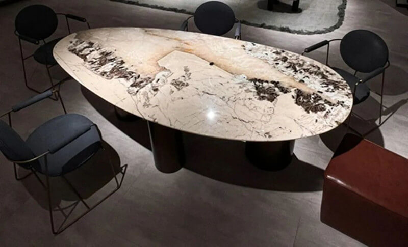 mesa de comedor de mármol de lujo