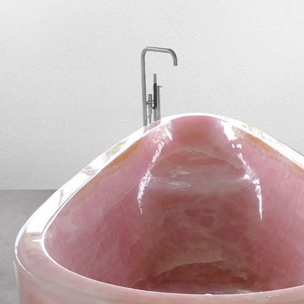 pink onyx stone bathtub