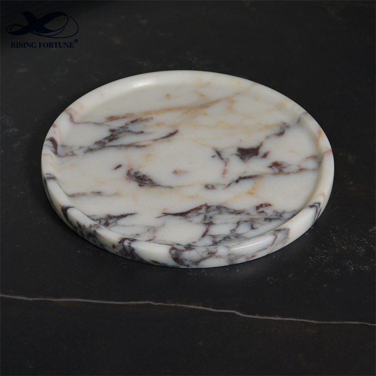 calacatta viola marble tray