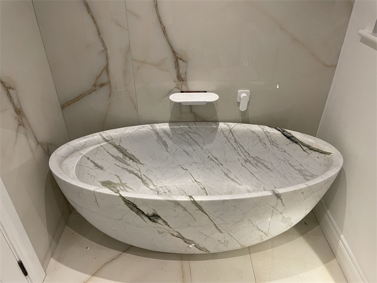 carrara marble bathtub
