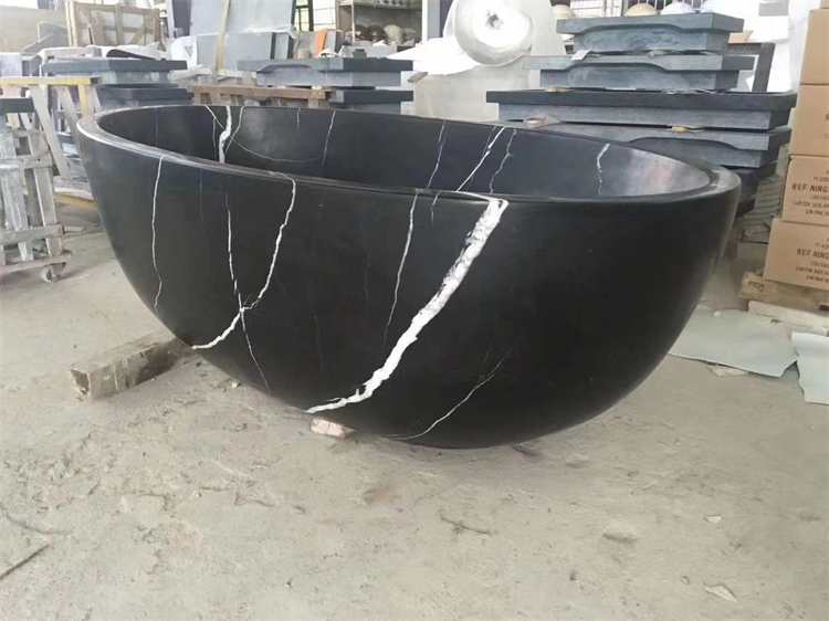 black marble bathtub