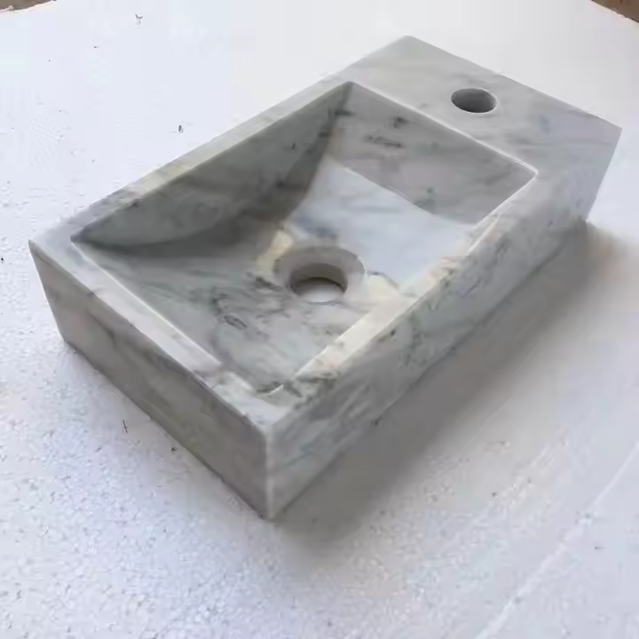 white marble wall mount sink