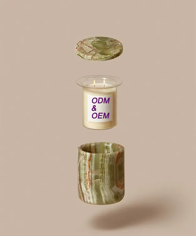 green onyx candle jar