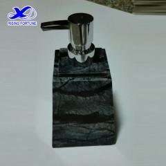 dispensador de jabón de mármol negro