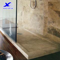 Beige travertine stone shower tray sizes