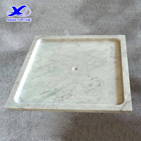 personalizar baño blanco mármol rectangular ducha base