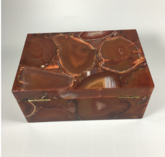 Red agate ring stone box