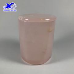 Pink onyx candle jar