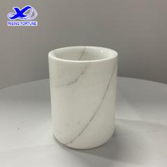 Factory direct selling luxury white and black marble candle jar