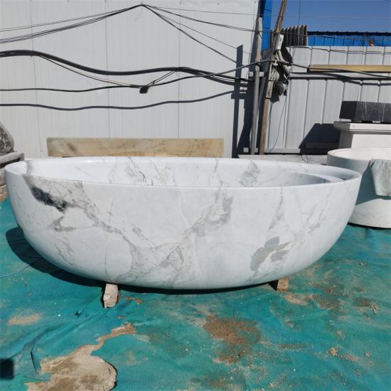 Bañera de baño de mármol de estilo europeo de gran oferta
