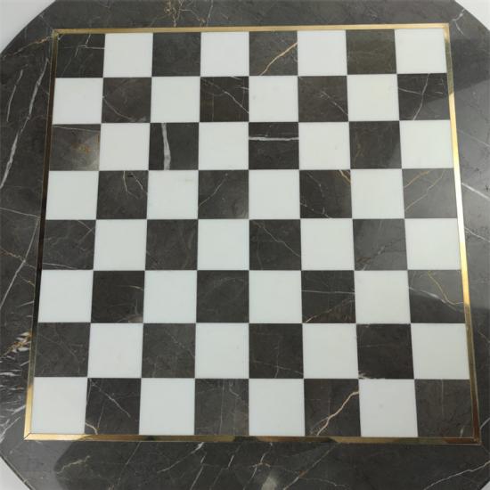 juego de ajedrez redondo de mármol negro
