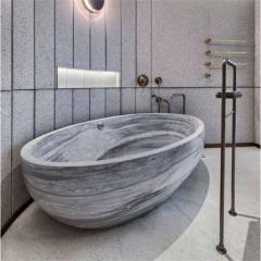bañera de mármol de carrara
