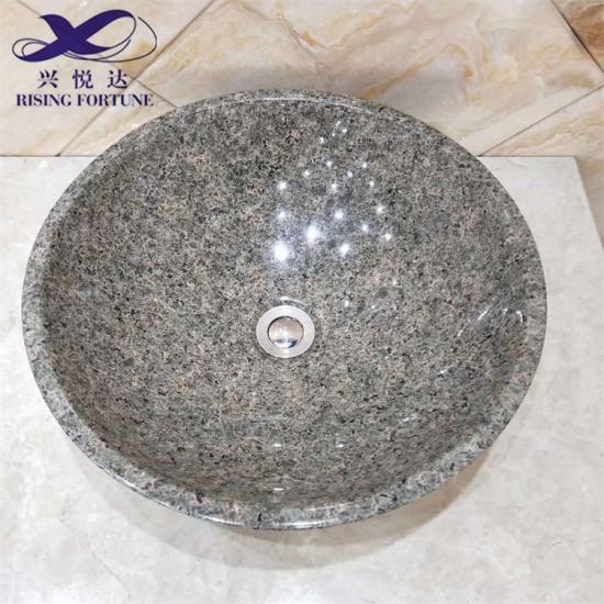 Fregadero de baño de granito de labradorita de piedra semi preciosa de lujo
