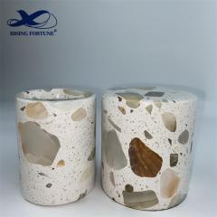 Electronic Terrazzo Candle Jar With Lighting Supplier
