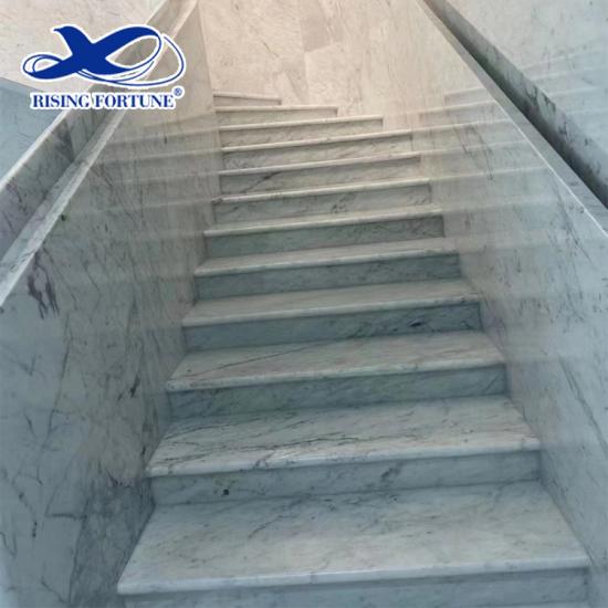 Diseño moderno de escalera de mármol blanco para el hogar