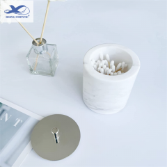 Creative Natural Marble Cotton Swab Holder Manufacturing