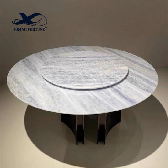 Mesas de centro de piedra de lujo, mesas de comedor cuadradas con azulejos de mármol real azul real
