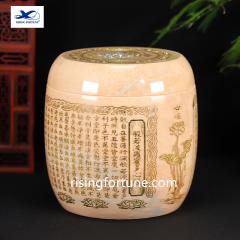 Marble blue cremation memorial human ashes urn attractive blue decorative ashes urn manufacturer