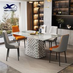 Modern Set Dinner Room Furniture Marble Dining Table Luxury Stone Contemporary Dinning Tables