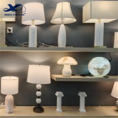 Modern Creative Bedside Mushroom Marble Base Table Lamp