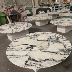 Round marble dining table