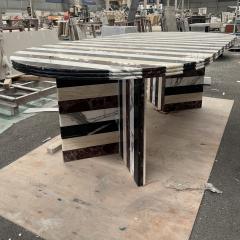 Marble dining table set for 6