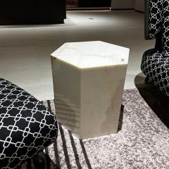 White marble side table rectangle