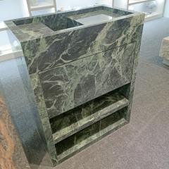 Green marble bath vanity tops