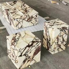 RF-Calacatta Viola Marble Coffee Table – Luxury Italian Stone Centerpiece