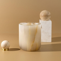 Wholesaler Natural Onyx Candle Jars